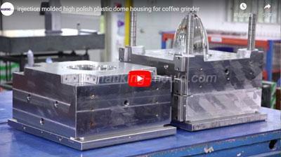 Boîtier en plastique moulé par injection de dôme en plastique pour moulin à café